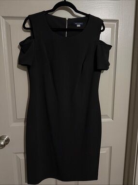 Tommy Hilfiger Black Cold-Shoulder Mini Dress